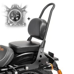 Sissybar Set passend für Harley Davidson Sportster 883 R Roadster 04-15 mit LED Scheinwerfer 5,75 Zoll Craftride S-R1