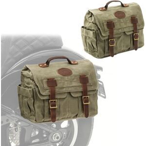 Set 2x Seitentasche passend für Kawasaki Vulcan S / W 650 Satteltasche Craftride CV1 army green