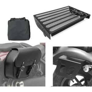 Set: Satteltasche passend für Honda Rebel 500 CMX 17-24 mit Halter abnehmbar rechts Fargo 13l Craftride + Kühlerabdeckung passend für Honda Rebel 500 CMX 17-24 Kühlergrill Zaddox KG1