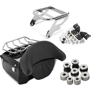 Set: Top Case King passend für Harley Davidson Road King Classic 98-08 mit Docking Rack Gepäck-Grill Craftride + Anbausatz Docking Hardware Kit passend für Harley Davidson Touring Modelle 1997-2008 Craftride