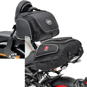 Set: Motorrad Hecktasche TM2 Sissybartasche 14 Liter sw Craftride mit Motorrad Hecktasche X50 hinten 50Ltr in sw