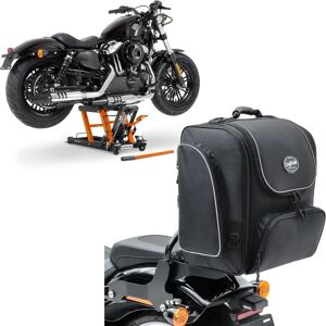 Set: Hebebühne Midlift L bis 680kg or ConStands mit Motorrad Sissybar Tasche TM4 Hecktasche 39-49L sw