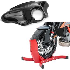 Set: Batwing Verkleidung passend für Harley Davidson Touring 96-13 Craftride in schwarz + Motorradwippe ConStands Easy-Plus Motorradständer bis 21 Zoll rot