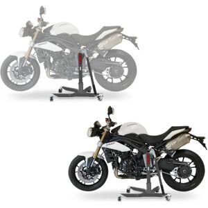 2x Zentralständer passend für Triumph Speed Triple / R / S 11-20 grau Motorradheber ConStands Power-Classic Spar-Set