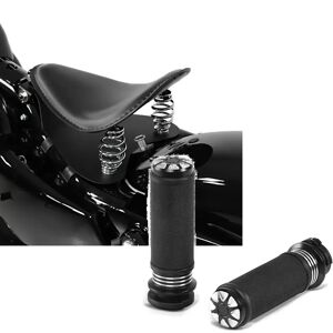 Set: Motorrad Bobber Solositz Craftride mit Grundplatte in schwarz + Lenker-Griffe 1