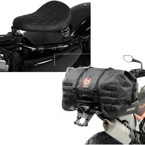 Craftride Set: Solo Federsattel mit Grundplatte SG11 schwarz + Hecktasche SX70 70Ltr wasserdicht in schwarz