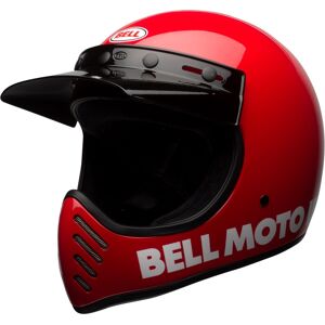 Bell Moto-3 Classic, Motocrosshelm Rot/Weiß S male