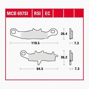 TRW Lucas Bremsbeläge organisch ECO MCB697EC 119,5/94,5x26,4/36,2x7,3