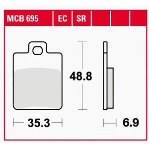 TRW Lucas Bremsbeläge organisch ECO MCB695EC 35,3x48,8x6,9mm