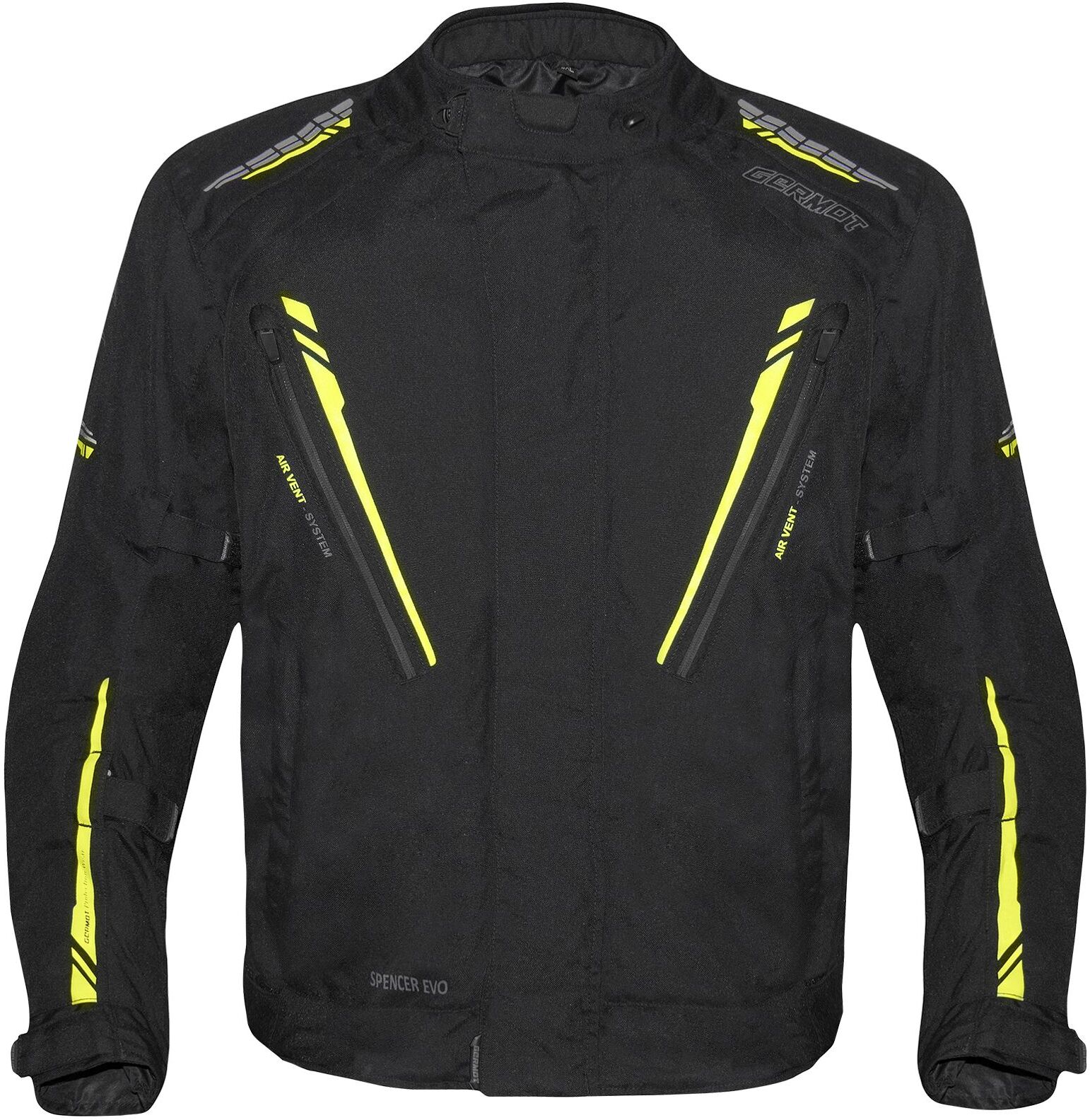 Germot Übergrößen-Motorradjacke Spencer Evo schwarz gelb Gr. B3XL