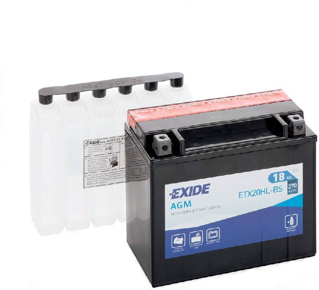 EXIDE Batería de moto  etx20hl-bs 18ah 270a 12v