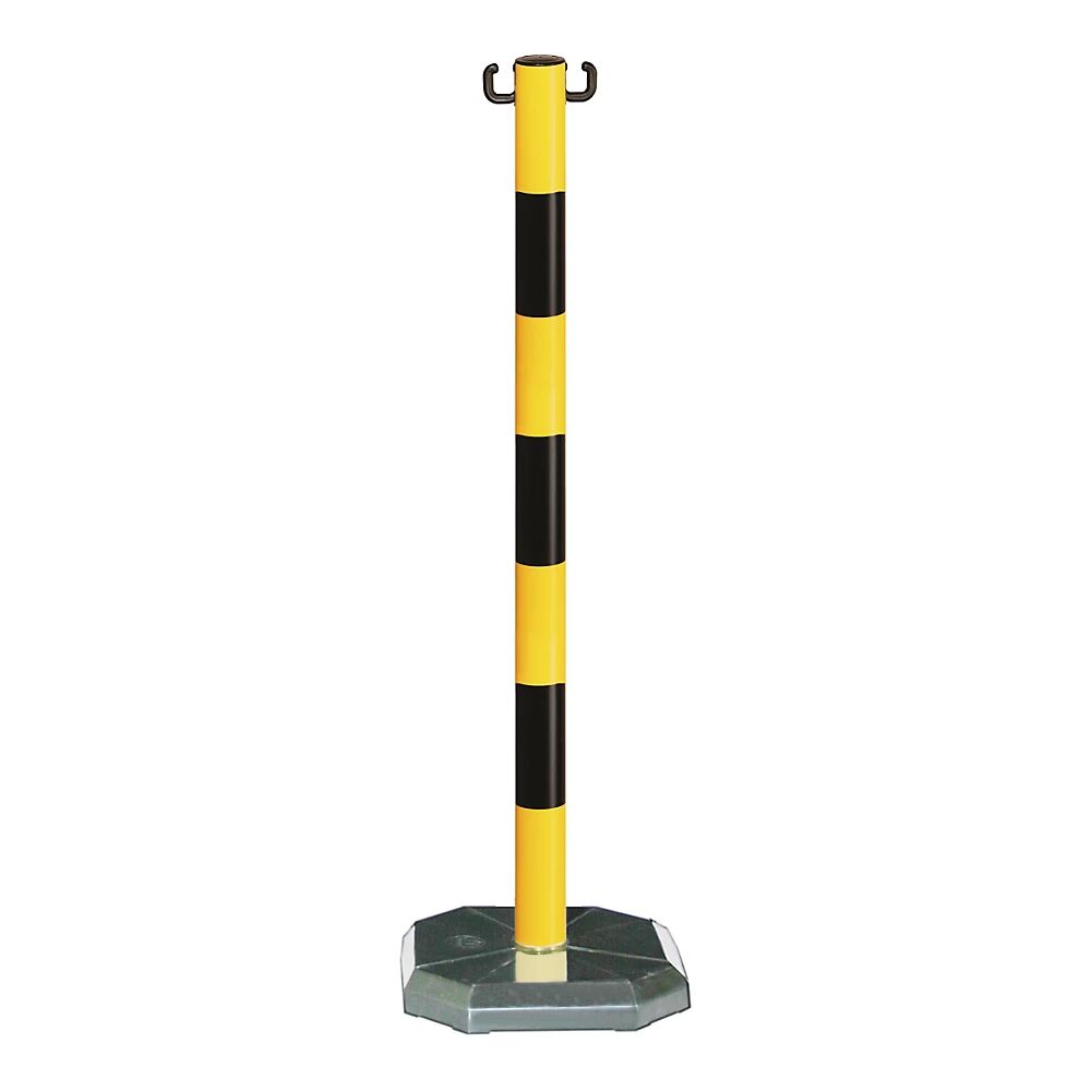 kaiserkraft Soporte de cadena, móvil, con lastre (4 kg), amarillo - negro