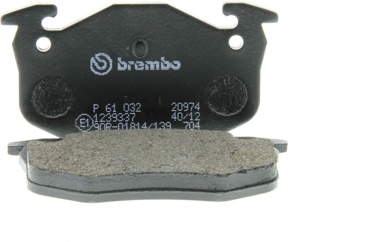 BREMBO Juego de 4 pastillas de freno para CITROËN: Xsara Picasso, Saxo, Xsara, ZX & PEUGEOT: 206, 205, 106, 306, 309 & RENAULT: Clio (Ref: P 61 032)