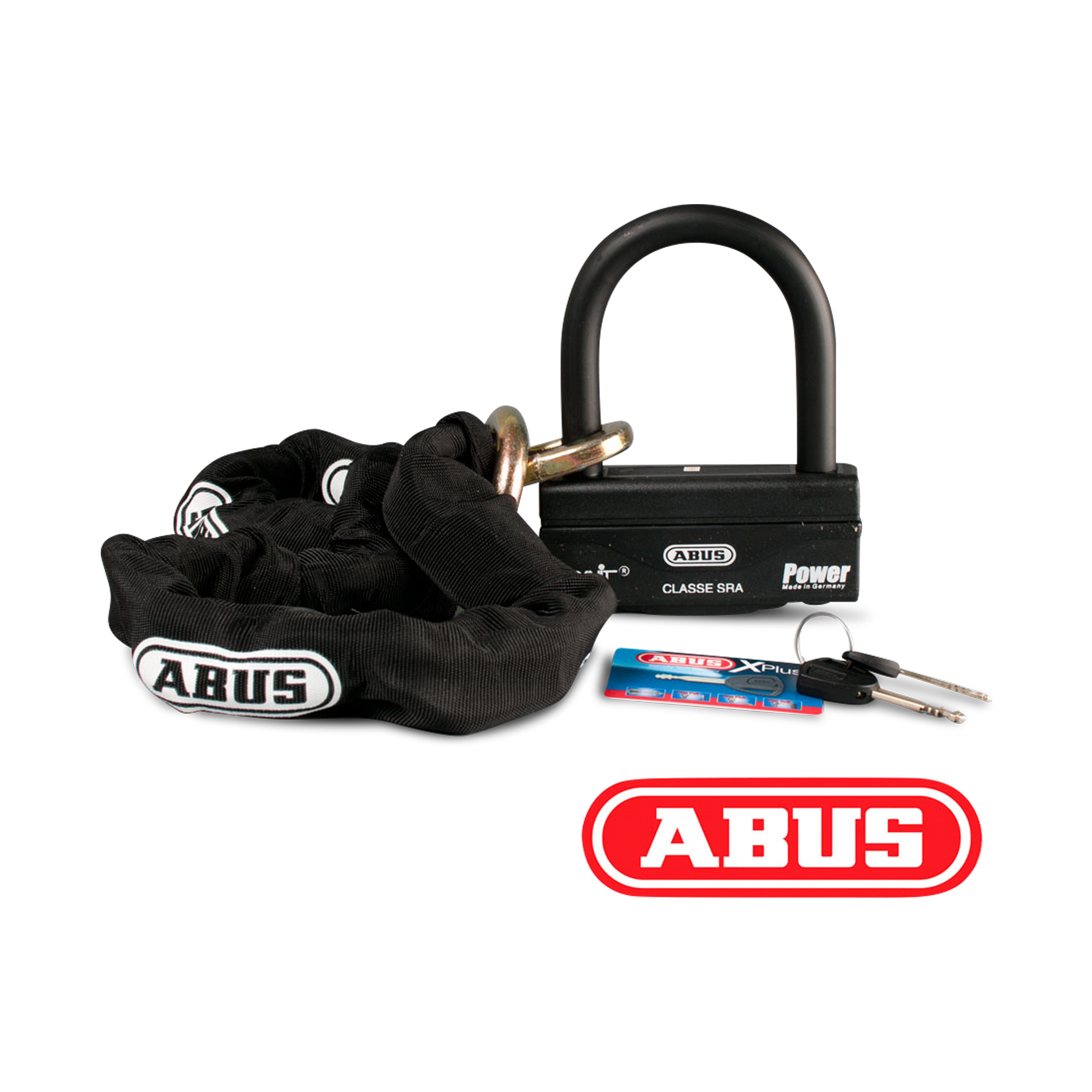 ABUS Cadena + Candado  Granit 58-140 HBIII 100+12 KS 120 Negros