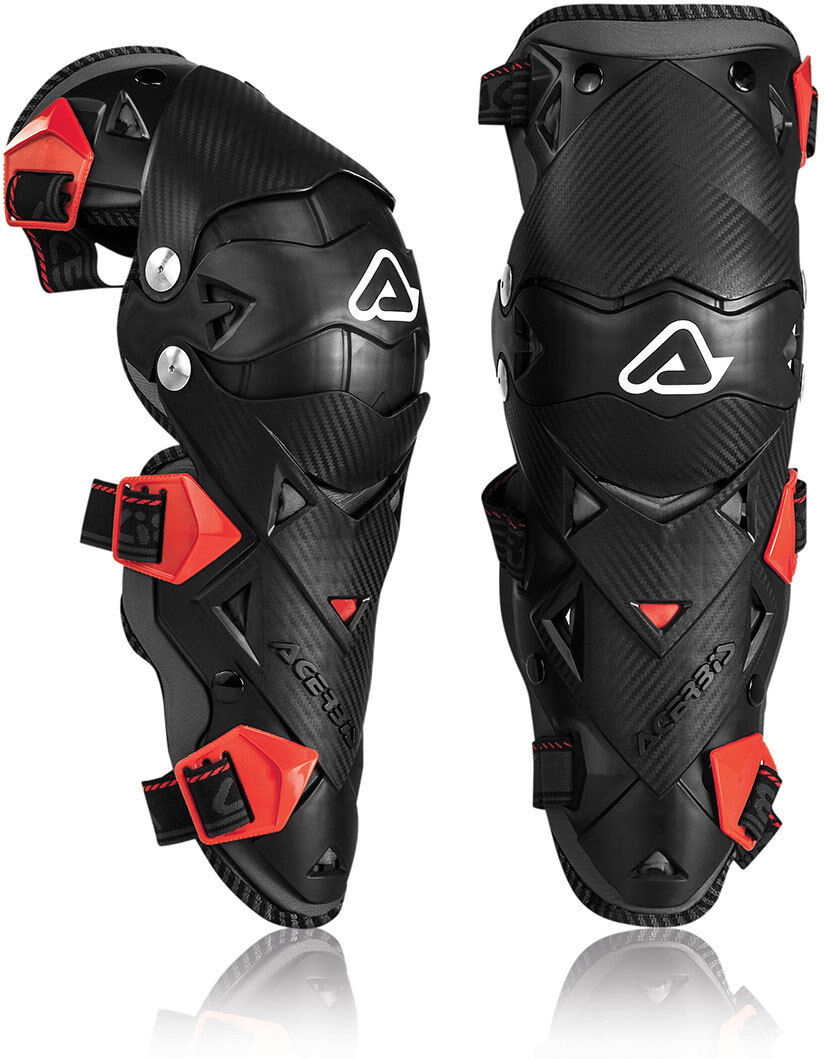 Acerbis Impact Evo 3.0 Protectores de rodilla - Negro Rojo (un tamaño)