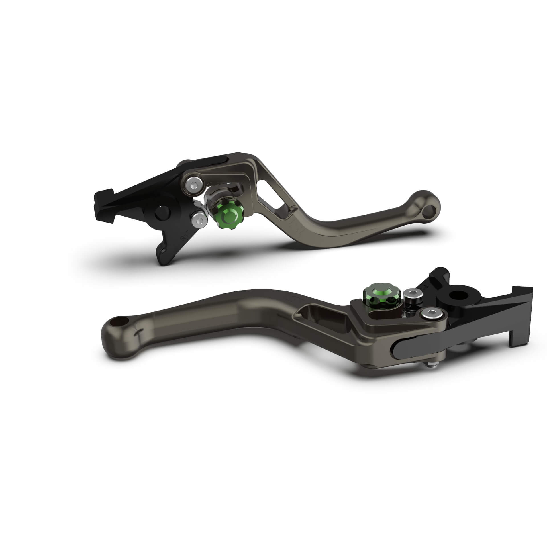 LSL Palanca de freno  BOW para Brembo 15/17/19 RCS, R37R, corta, antracita/verde - Verde