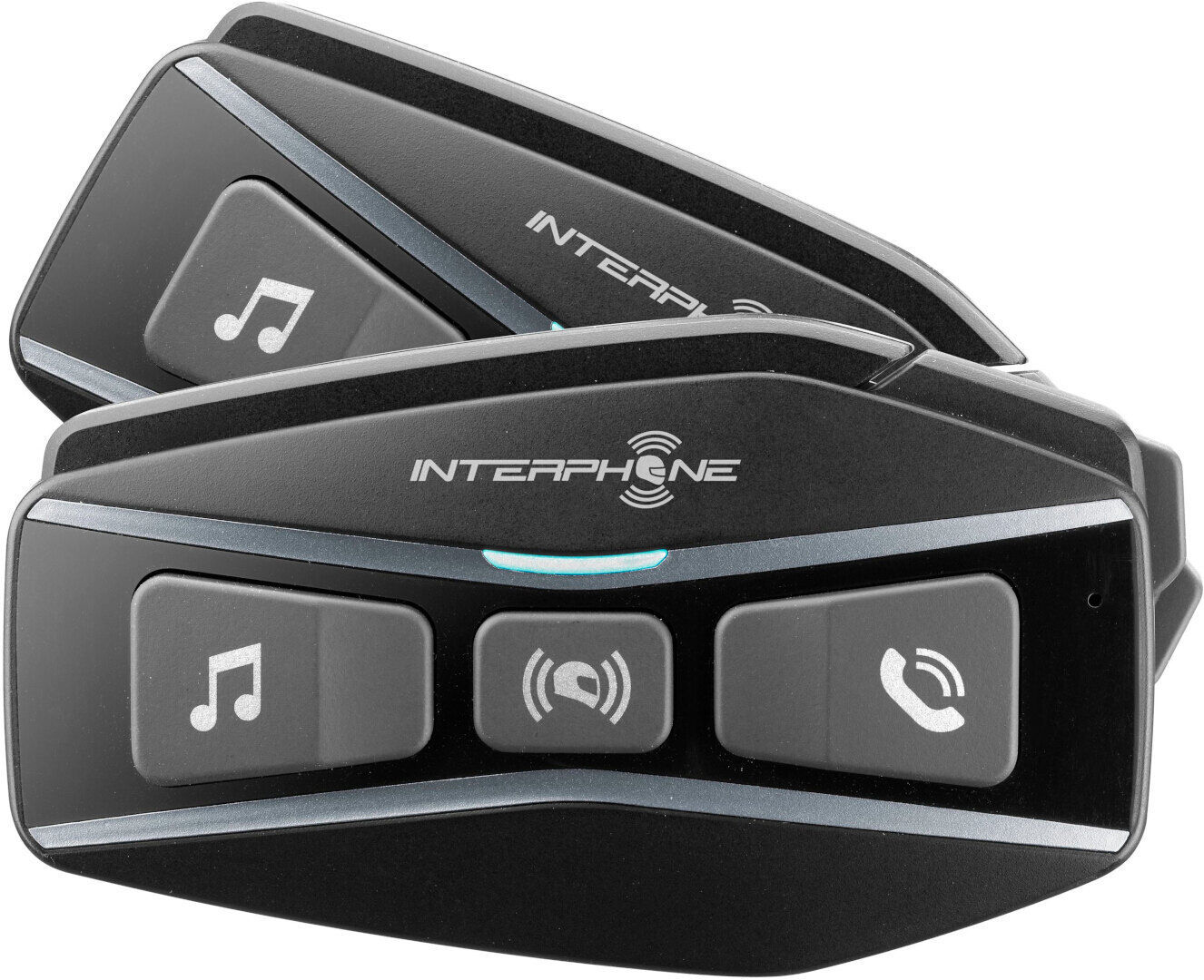 Interphone U-com 16 Sistema de comunicación Bluetooth Double Pack - Negro (un tamaño)
