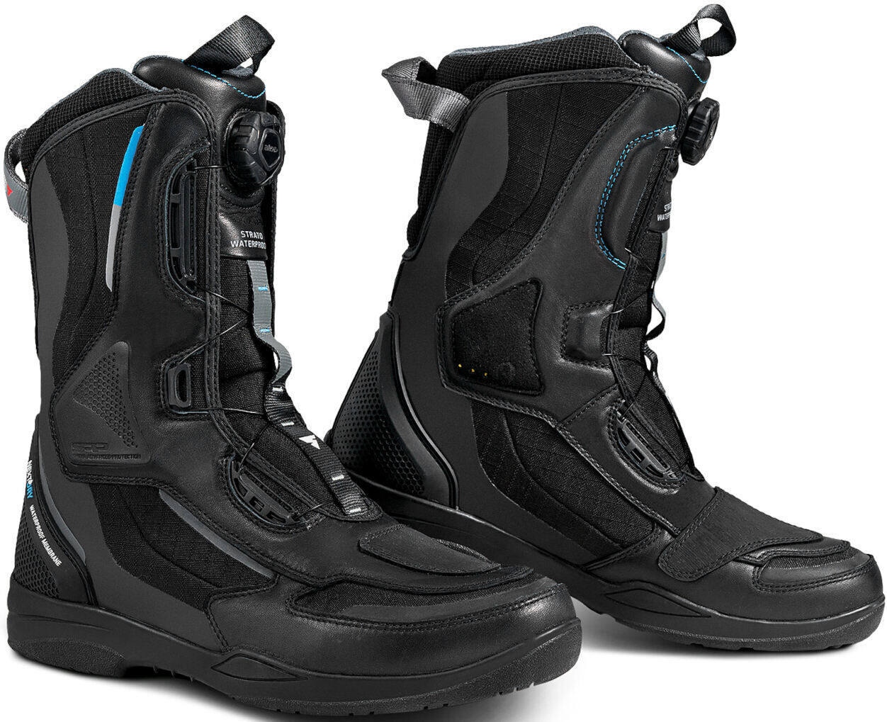 SHIMA Strato botas de moto impermeables para mujer - Negro (41)