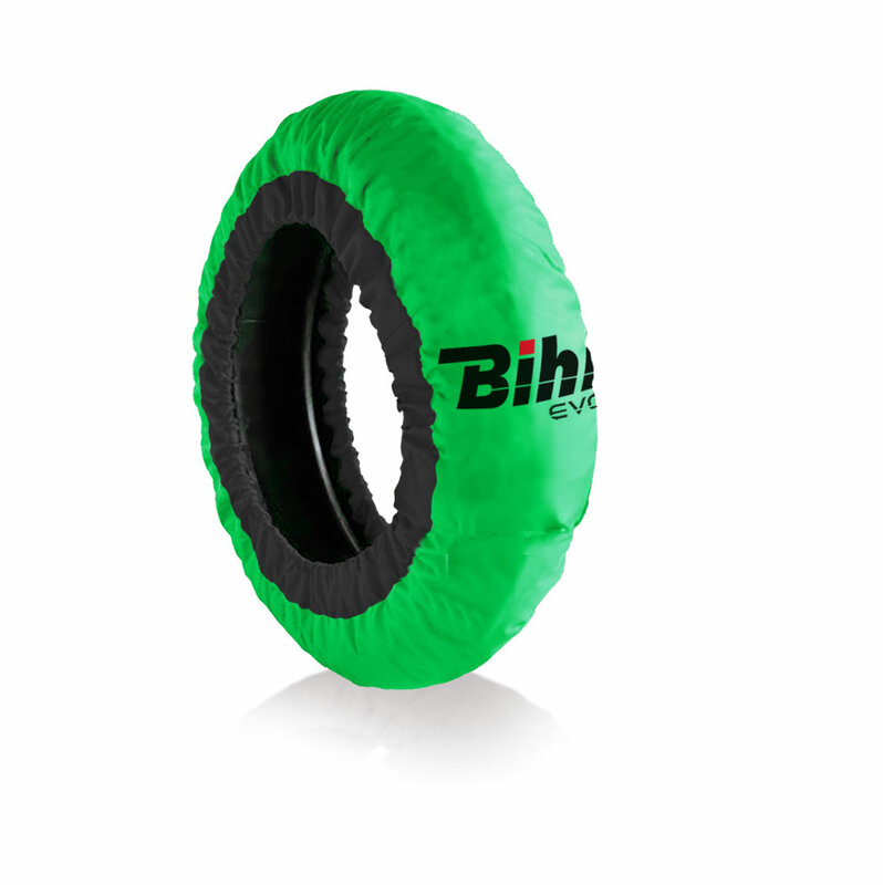 Bihr Home Track EVO2 Neumático Regulado Automático Calentador de Neumáticos Delantero 120 / Trasero 180-200mm Verde -