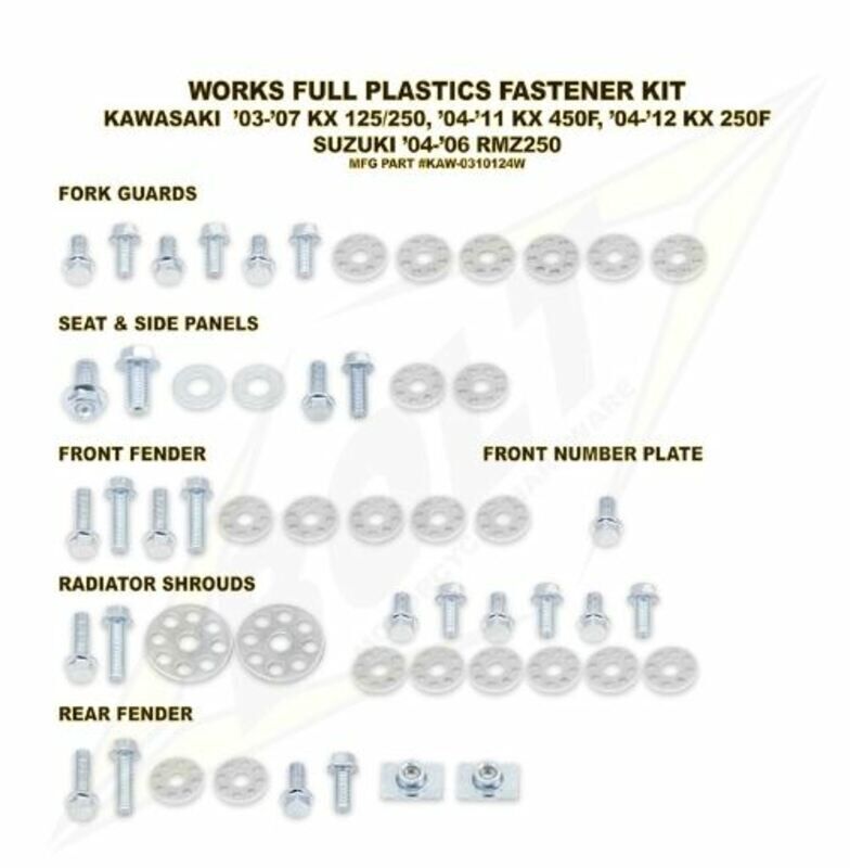 Bolt KTM Kit completo de tornillos de plástico -