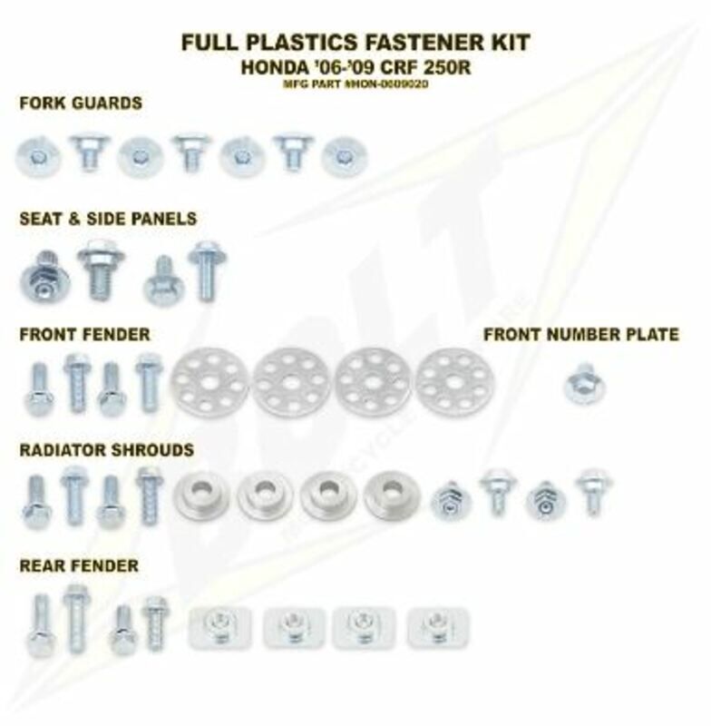 Bolt Kit completo de tornillos de plástico Honda CR125/250 -