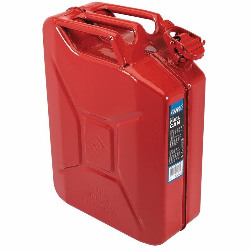 Draper Lata de combustible de acero - rojo 20L -  (10 mm)