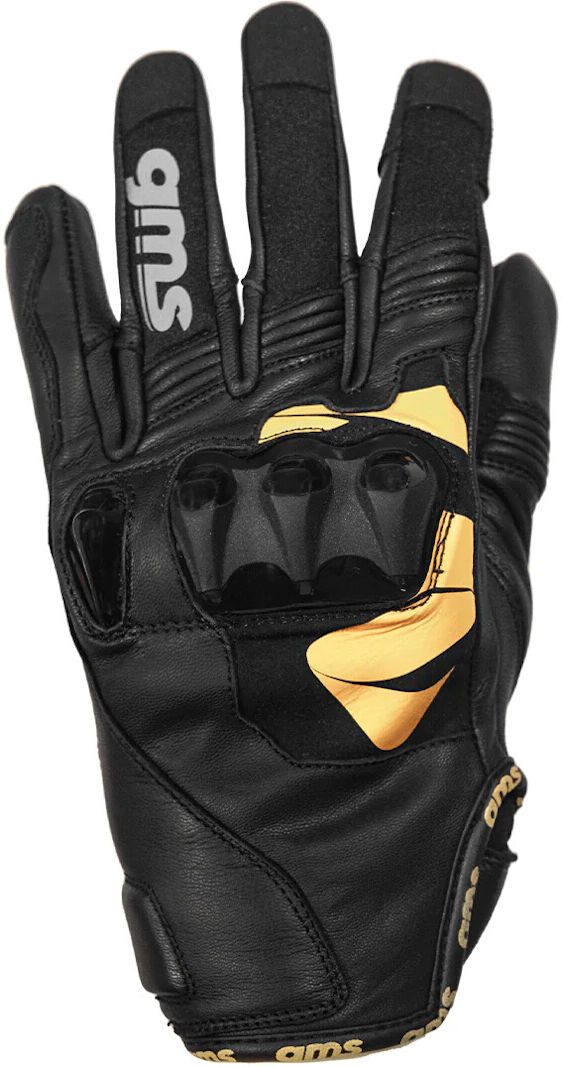 gms Curve Guantes de motocicleta - Negro Amarillo (M)