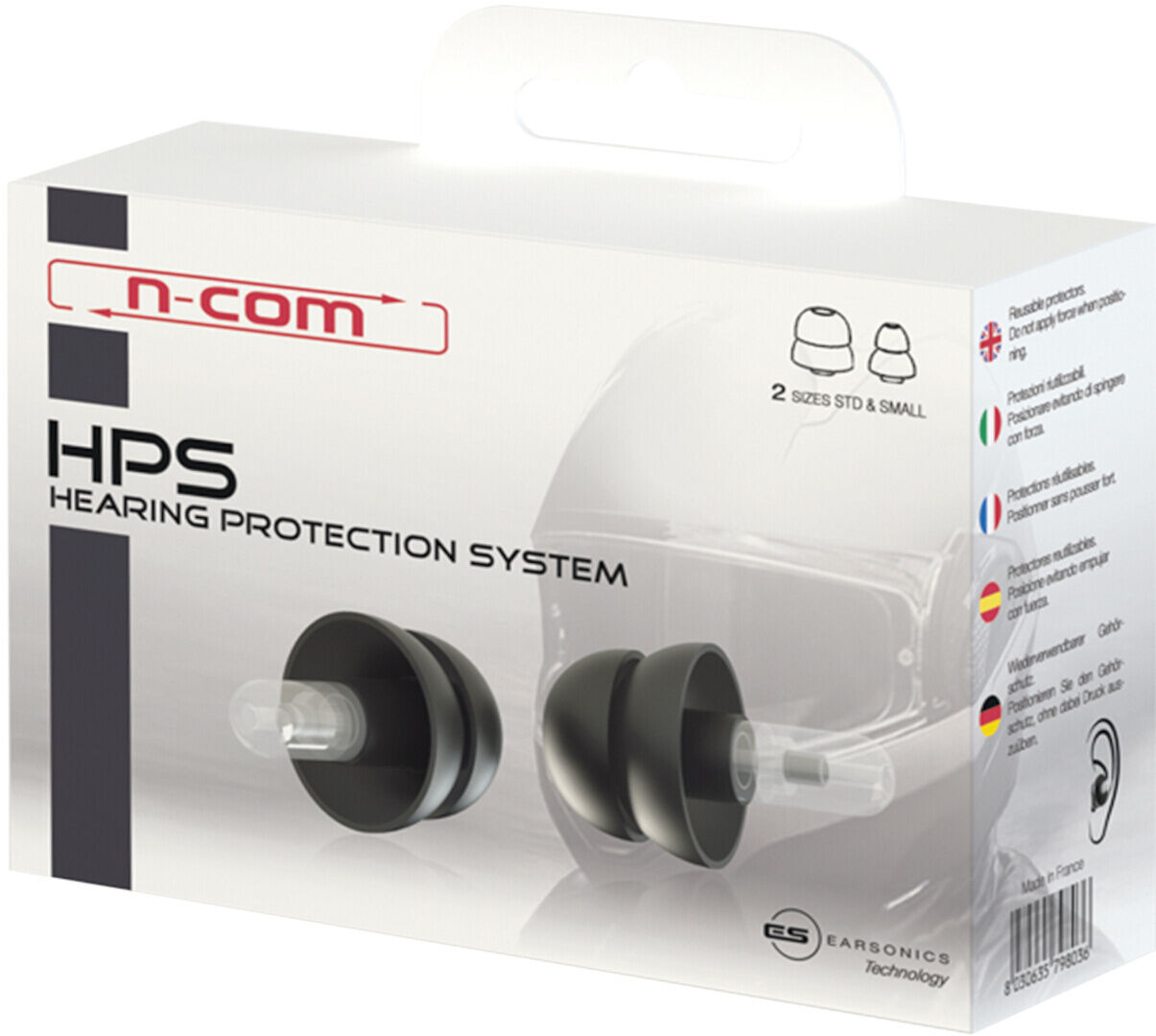 Nolan HPS N-Com Protección auditiva - Negro