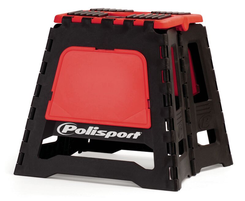 POLISPORT Elevador fijo plegable rojo rojo para motocicletas CR / negro -