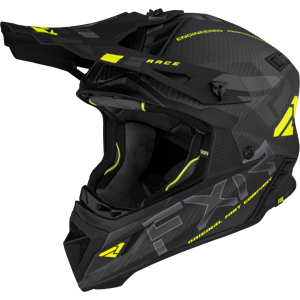 Crossikypärä FXR Helium Carbon HiVis-Hiili