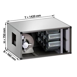 GGM Gastro - Systeme de purification de l'air d'echappement 4400 m³ - (avec filtre a charbon actif silencieux ) Argent