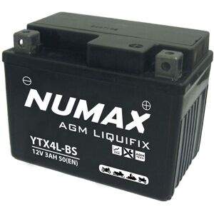 Batterie moto Numax Premium agm YTX4L-BS 12V 3Ah 50A - Publicité