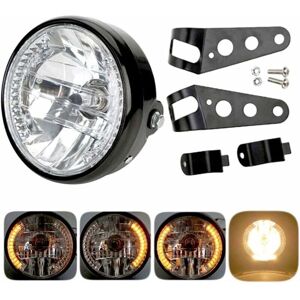 Phare de moto rond - Projecteur led avec support de montage - led halogène 12V 7' - Ccykxa - Publicité