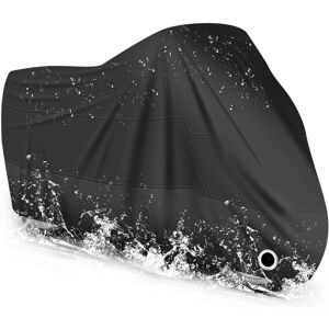 MISSDONG Housse de Protection pour Moto imperméable, résistant au Froid et intempéries 190T Noir Protège de la poussière(245x105x125mm) - Publicité