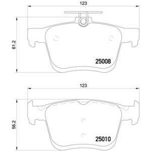 Jeu de plaquettes de frein a disque BREMBO Xtra P 85 125X, Arriere