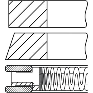 Goetze Jeu de segments de pistons GOETZE 08-437700-00