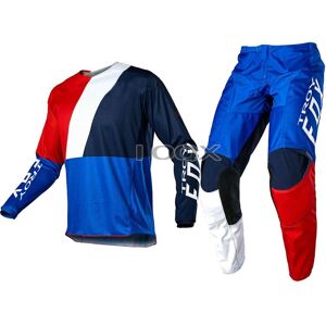 Bleu Taille Maillot S Pantalon 30 Troy-Fox ? Ensemble D'équipement Pour Moto Et Vélo Tout-Terrain,Combinaison Pour Motocross, Pantalon, 180 - Publicité