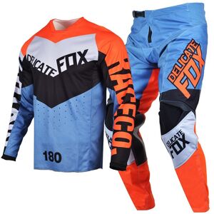 Bleu Orange Taille Pantalon 30 Jersey S Maillot Et Pantalon De Moto Pour Hommes, Ensemble D'équipement De Moto Mx Dirt Bmx 180, Combinaisone Pour Motocross - Publicité