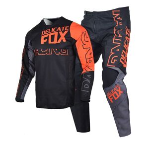 Noir Orange Taille Jersey Xxl Pantalon 38 Ensemble D'équipement De Course Pour Moto, Combinaison De Pantalon En Jersey, Fox, 180, Lux Mx, Pour Motocross, Moto, Bmx, Atv - Publicité