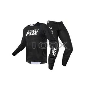 Le Noir Taille Maillot S Pantalon 30 Ensemble D'équipement De Moto Pour Hommes, Offre Spéciale, Troy Fox Mx Oktiv Trev Jersey Pantalon, Kit De Course De Motocross, Scooter, 180 - Publicité