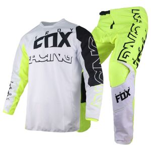 Blanche Taille Jersey Xl Pantalon 36 Troy-Fox ? Ensemble D'équipement Pour Homme, Maillot Et Pantalon De Moto De Rue, Kit De Cyclisme Tout-Terrain, Moteur Fluorescent - Publicité