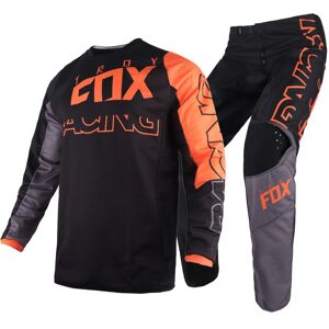 Orange Taille Jersey M Pantalon 32 Troy-Fox ? Ensemble D'équipement Pour Homme, Maillot Et Pantalon De Moto De Rue, Kit De Cyclisme Tout-Terrain, Moteur Fluorescent - Publicité