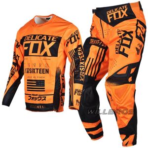 Orange Taille Jersey Xl Pantalon 36 Maillot De Vol Fox 360, Ensemble D'équipement Pour Motocross Mx Pour Hommes, Tenue D'endurance, Combinaison De Course Bmx, Kits Atv Utv Tout-Terrain Pour Hommes - Publicité