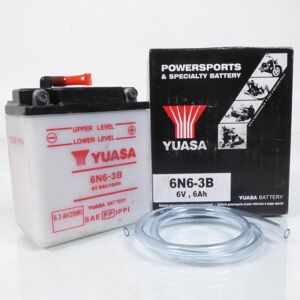 Batterie Yuasa Pour Moto Honda 125 Cb T2/ Twin 1978 À 1986 6n6-3b / 6v 6ah Neuf - Publicité