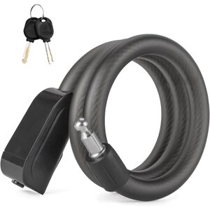 Antivol Cable V¿¿Lo 110 Cm*1,42 Cm Avec 2 Cl¿¿S Haute S¿¿Curit¿¿ Cadenas V¿¿Lo Cable Pour Vtt, Vtc, Motos, Poussettes, Planches ¿¿ Roulettes, Scooter - Publicité