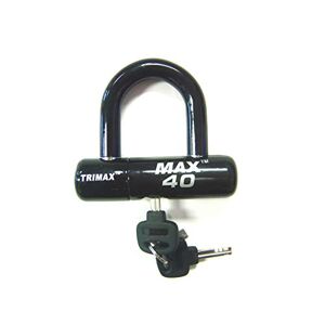 Trimax Max40bk Disque de Moto Antivol – Noir avec Anse en PVC Noir - Publicité