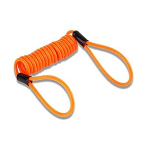 Keenso Boucle de sécurité double câble de verrouillage de 3,5 mm, outil de câble de rappel de disque de Moto Bicycle Cadenas, serrure avec rappel de câble, protection antivol sur le guidon - Publicité