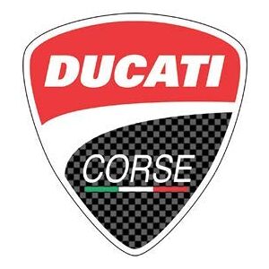 SUPER FABRIQUE Stickers rétro réfléchissant pour Casque Ducati Corse - Publicité