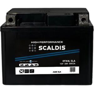 SCALDIS Batterie moto  HP DTX4L-BS SLA 12 V 4 AH 50 AMPS - Publicité