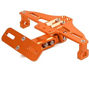 QJY-Motor Part-Store Universel Moto Supports de Plaque D'immatriculation Réglable pour K.T.M Duke 125 200 250 390 RC125 RC390 690 SMC 790 890 990 1190 1290/Adventure (Orange) - Publicité